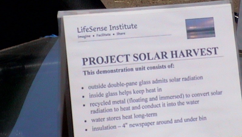 Project Solar Harvest Exhibit of Conceptual Model at Island Earthfair 2006
